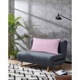 thumbnail image 3 of Pink Grid Pillow Covers King Size, Checkered Plaid Gingham Lattice Trellis Print Soft Bed Throw Pillowcases Breathable Cooling Long Lumbar Body Pillow Sham Cover for Bed Sofa 20''x40'', 3 of 7