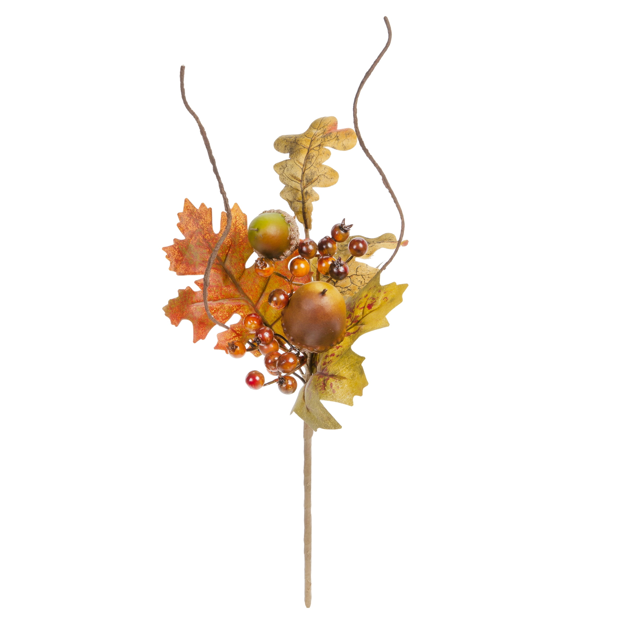 Darice Fall Floral Maple Leaf Pick with Acorns and Berries Fall Colors ...