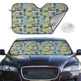 thumbnail image 2 of Fotbe Hawaiian Style Car Windshield Sunshade | Sun Visor Protector Front Window Shade, Keeps Out UV Rays, Keeps Your Vehicle Cool-, 2 of 7