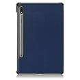 thumbnail image 3 of TOP SHE Case for 2021 Samsung Galaxy Tab S7 FE (12.4", Model SM-T730), Tab S7 Plus 12.4-inch Case (SM-T970) - PU Leather Hard Plastic Case, Slim Lightweigt Smart Stand Trifold Flip Cover (Dark Blue), 3 of 10