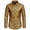 Gold, variant on WREESH Men's Elegant Button Down Shirts Long Sleeve Casual Style with Turn-Down Collar, Pattern for a Sophisticated Gold