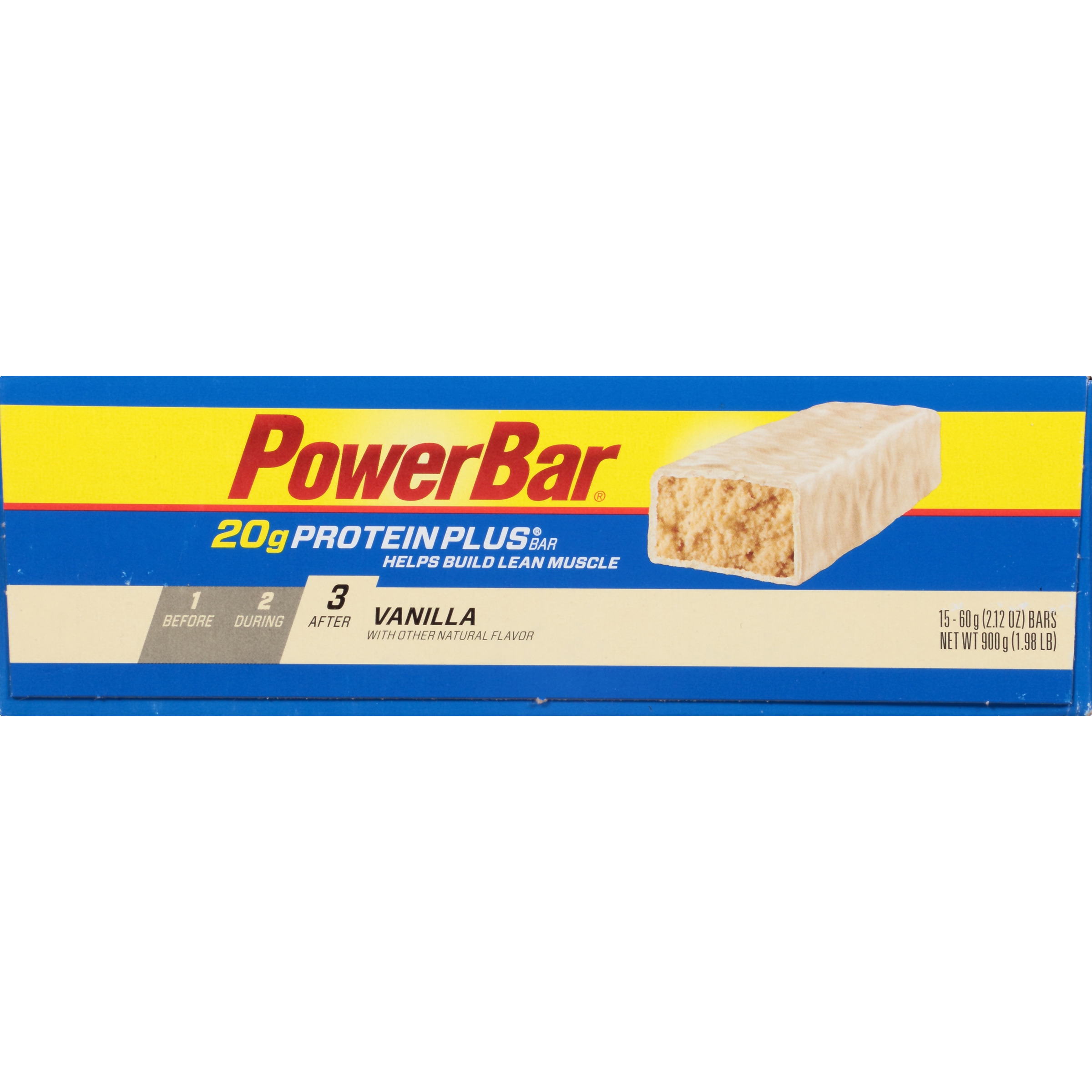 PowerBar Protein Plus Bar, Vanilla, 20g Protein, 15 Ct