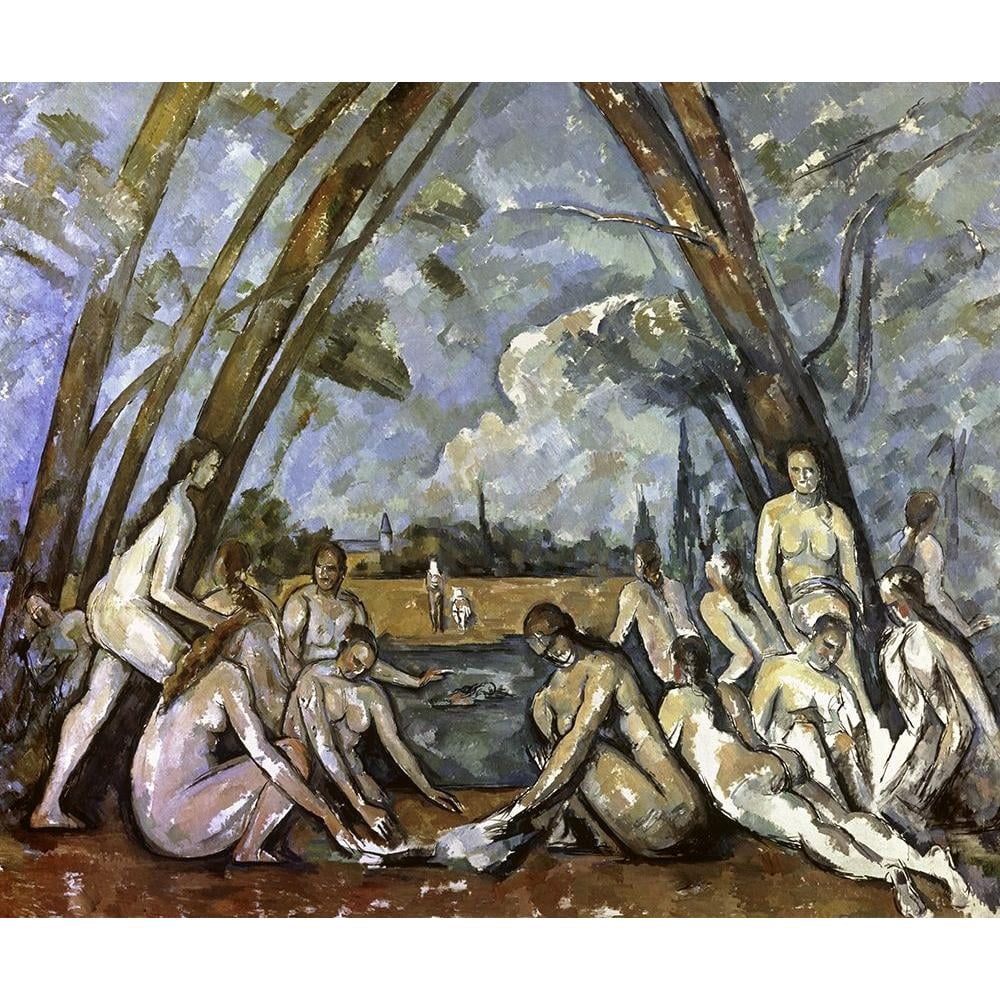 Cezanne, Paul 13x12 Black Modern Framed Museum Art Print Titled - Les Grand Baigneuses #1