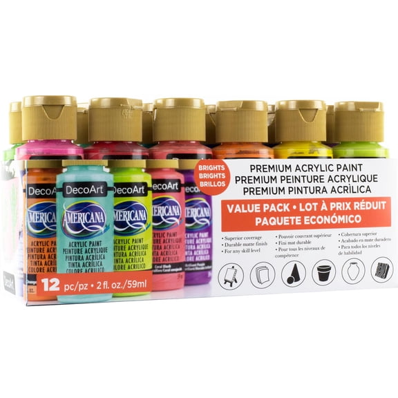 Americana Bright Acrylic Paint Set