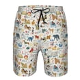 thumbnail image 3 of Pofeuu Dogs Funny Pets Prin Men's Swim Trunks Quick Dry Bathing Suit Swimming Board Shorts Mesh Lining Beach Swimwear-XX-Large, 3 of 6