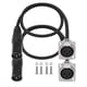thumbnail image 1 of Cable de Paso XLR de 2 Unidades, Caja de Escenario, Conector XLR Macho A Hembra Tipo D de 3 Pines para Panel de Conexión, Caja de Suelo para Audio., 1 of 5