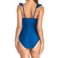 thumbnail image 3 of OUSITAID Swimsuit Women One Piece Bathing Suit For Women Plus Size Swimsuit For Women Print Monokini Tummy Control Swimwear Ruffled Lace Up Deep V Neck High Waisted Bathing Suits, 3 of 8
