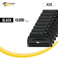 thumbnail image 2 of Toner Bank 8-Pack Compatible Toner for HP Q5942A 42A LaserJet 4200 4250tn 4350n 4240 (Black), 2 of 6