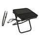 thumbnail image 5 of Taburete plegable para acampar con estructura en forma de X, silla de pesca para mochileros, barbacoas y playa. Negro, 5 of 8