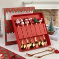 thumbnail image 4 of Christmas Spoon Tableware Set Head Stainless Steel Spoon Fork Decoration Cutlery, 4 of 7