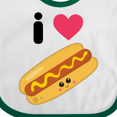 thumbnail image 4 of Inktastic I Love Hot Dogs Boys or Girls Baby Bib, 4 of 4