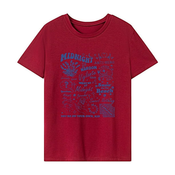 Camiseta para Mujer Strade Fareast Limited Ropa de Verano Elegante Cuello Redondo S Rojo