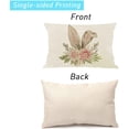 thumbnail image 2 of Easter Bunny Lumbar Pillow Covers Set of 2, 12x20 inch Plain Easter Decorative Throw Pillows Easter Cross Cushion Cases for Couch Sofa Livingroom Bedroom, 2 of 7