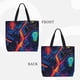thumbnail image 2 of Balery Neon City Map Bolsa de Mano para Mujeres con Cremallera, Bolsa de Gimnasio con Compartimentos, Bolsa para Laptop, Bolsa para Trabajo, 2 of 7