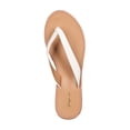 thumbnail image 4 of New Women Qupid Flip-01 Patent Leatherette Cork Low Wedge Thong Sandal, 4 of 5