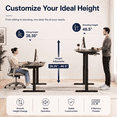 thumbnail image 2 of Kyspho 48" x 24" Electric Standing Desk with Keyboard Tray Adjustable Sit Stand up Desk with Headphone Hook & 4 Height Memory Pre-Set Walnut, 2 of 8