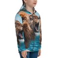 thumbnail image 5 of Kdxio Ice Blue Coastal Lion Pattern Kids Boys Girls Zip Up Hoodie 3D Printed Hooded Sweatshirt Hoody Coat with Pocket 7-12 Y-Small, 5 of 6