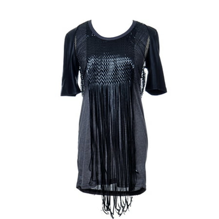 Free Size Grey Black Gladiator Chest Mesh Mini Party Dress