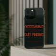 thumbnail image 3 of DistinctInk Clear Hybrid Case for Apple iPhone 15 Plus (6.7" Screen) - Find Me Offensive Quit Finding Me - Tempered Glass Back, 3 of 9