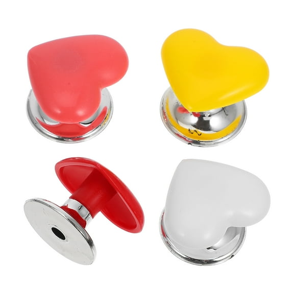 Hemoton 4pcs Heart Shaped Toilet Tank Button Flush Button Replacement Easy To Install Love For Bathroom Decor Toilet Lid Lifter