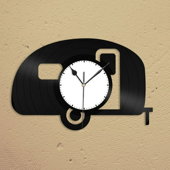 Camper Vinyl Wall Clock Unique Gift for Friends Home Office Room Decoration Vintage Design Office Bar Room Home Decor