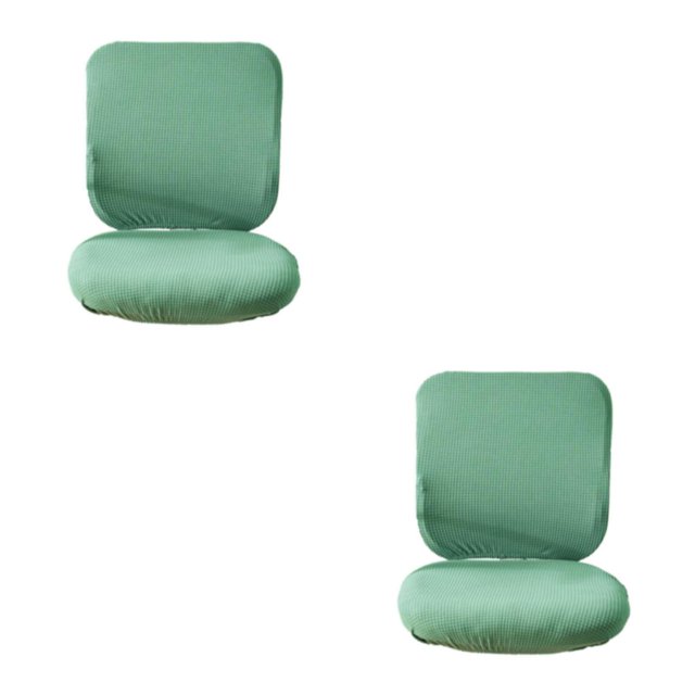 Guardoinrt Soft and Breathable Swivel Chair Cover Seating Experience Light Green Backrest + Cushion Cover 2Set