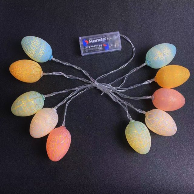 10/20 Easter Eggs LED String Lights Batterie USB Charge Fée String Lights Décorations de Pâques pour la Maison