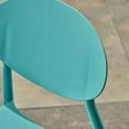 Landry Outdoor Plastic Chairs, Set of 4, Teal