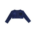 thumbnail image 3 of Aislor Kids Girls Long Sleeves Short Bolero Flower Girl Shrug Cardigan Wedding Prom Pageant Cover Up Sweater, 3 of 7