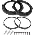 thumbnail image 1 of Juego de anillos de soporte de retención de montaje de faro redondo de 7 pulgadas con anillo de Metal para faro para Jeep Wrangler Jk 2007-2017 negro, 1 of 5