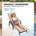 thumbnail image 2 of Chaises de Patio Chaises Longues d'Extérieur Ensemble de 4 - Inclinaison Réglable, Textilène Kaki, Dossier à 5 Positions pour Bord de Piscine, Jardin (Lot de 4), 2 of 6