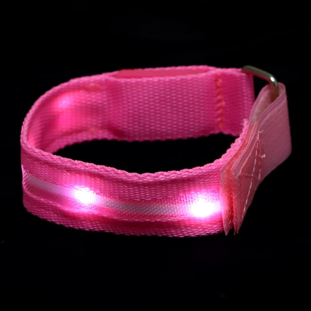 OULII Brassard Lumineux Réglable LED Électronique Rose 1Pcs Activités Extérieures