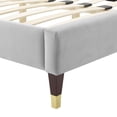 thumbnail image 4 of Modway Alexandria Tufted Performance Velvet Twin Platform Bed in Light Gray, 4 of 10