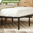 thumbnail image 4 of HOXPETY Cadre de Lit Plateforme en Métal de 16 Pouces Format Grand, Base de Matelas Robuste, Sommier de Remplacement avec Base en Acier et Rangement sous le Lit pour Chambre, Noir, 4 of 7
