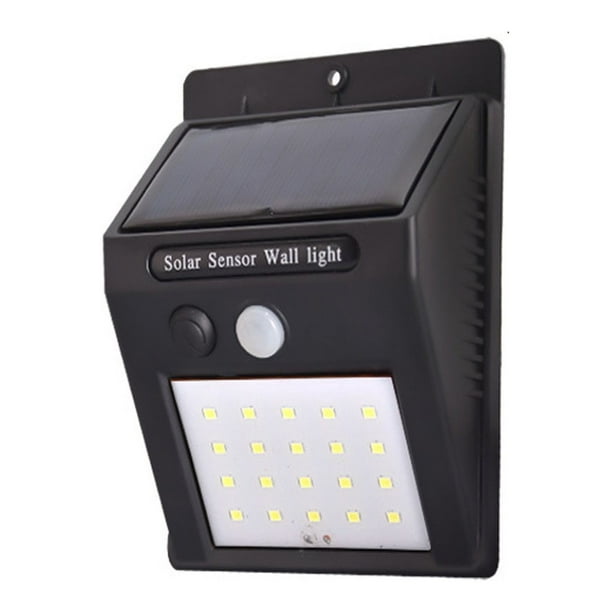 Fiudx Lámpara de Seguridad con Sensor de Movimiento para Exteriores, Impermeable Ip64, Luz Solar Inalámbrica para Jardín, Iluminación Led Brillante, de Bajo Consumo, para Patio, Garaje, 12,5 X 9,5 X