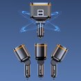 thumbnail image 2 of 12-24V Car Charger Splitter with Dual Lighter Ports, PD45W Fast Charging, LED Voltage Monitor, Multiple Safety Protections, ABS+PC Material, Compact Design for Sedans/SUVs/Trucks - Black, 2 of 6