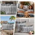 thumbnail image 4 of Outdoor Pillow Covers 16x16 Set of 2, Grey Waterproof Patio Throw Pillow Covers for Couch Sofa Chair, Modern Abstract Art Ombre Striped Decorative Pillowcases for Throw Pillows, 4 of 9