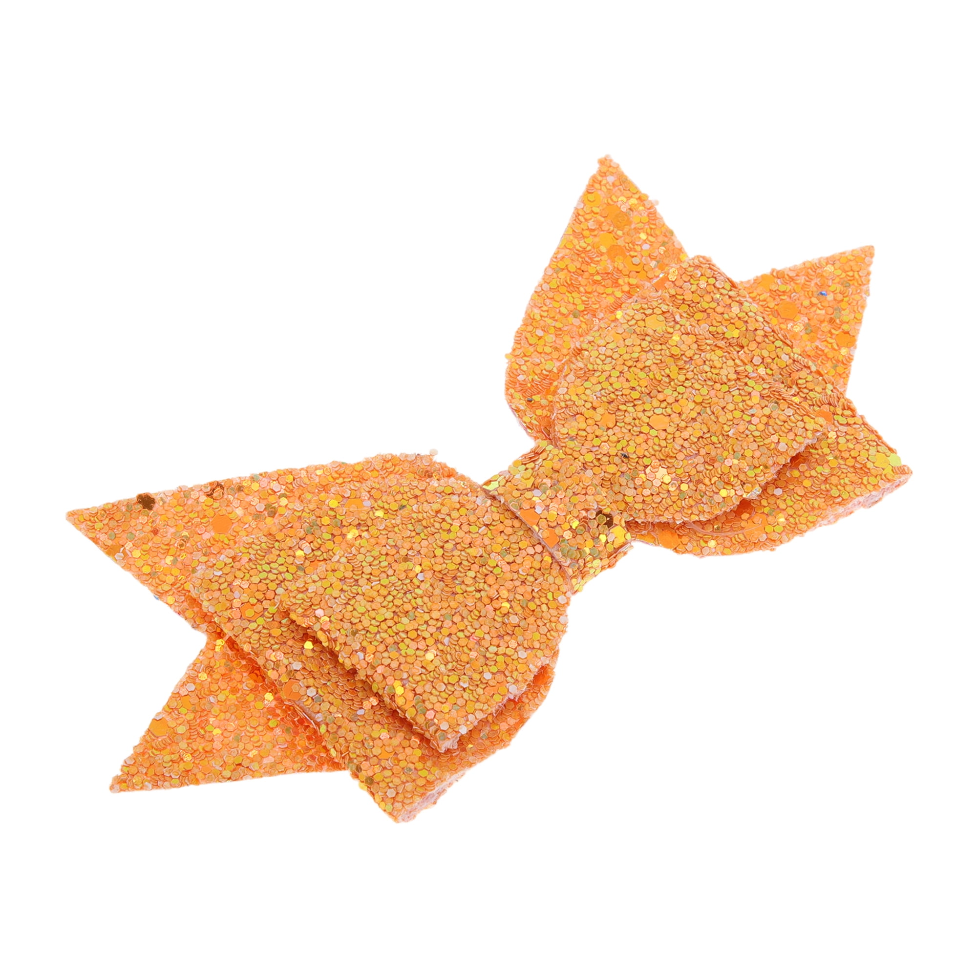 Unique Bargains 1Pc Shiny Bow Home Decoration Drinkware Accessory Light Orange