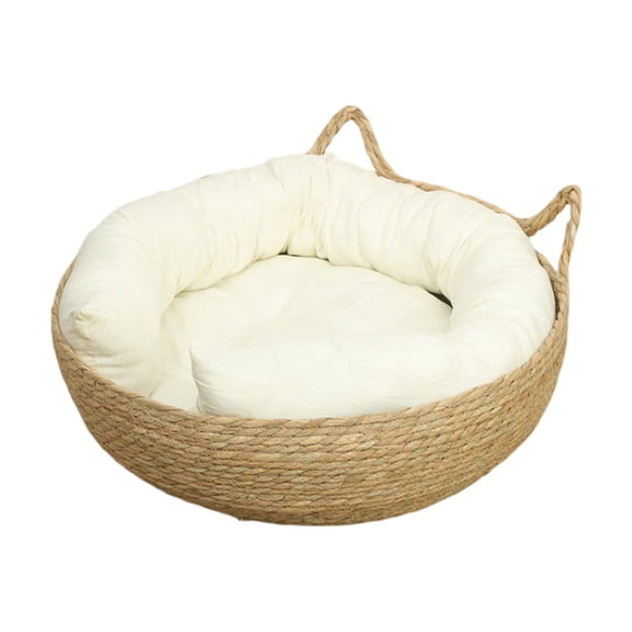 Cesta para cama de gato, rascador para gatos, mueble duradero con cojín extraíble para mascotas 40cmx14cm