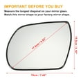 thumbnail image 3 of Reemplazo de vidrio de espejo retrovisor calefaccionado blanco del lado del conductor izquierdo de Unique Bargains, se adapta a Hyundai SANTA FE 2009-2012, 3 of 6