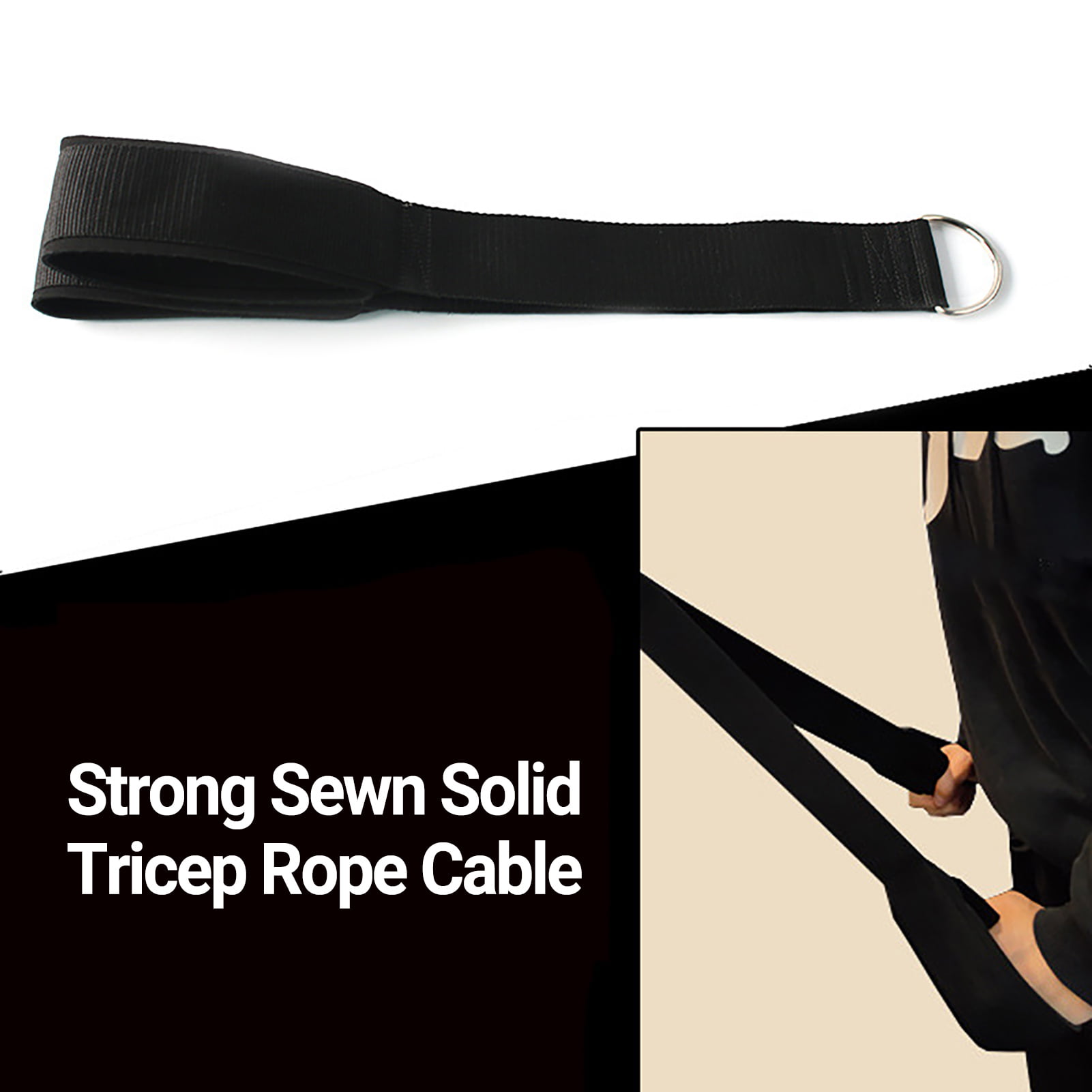 Details about   2x Tricep Rope Handle Cable Bar Attachment Resistance Exercise Home Gym Training 