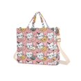 thumbnail image 2 of Cats in Pink Corduroy Tote Bag Handbag Large Messenger Bag Shoulder Crossbody Zipper Bag Purse, 2 of 8