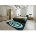 thumbnail image 4 of Ahgly Company Indoor Round Patterned Deep Teal Green Area Rugs, 7' Round, 4 of 6