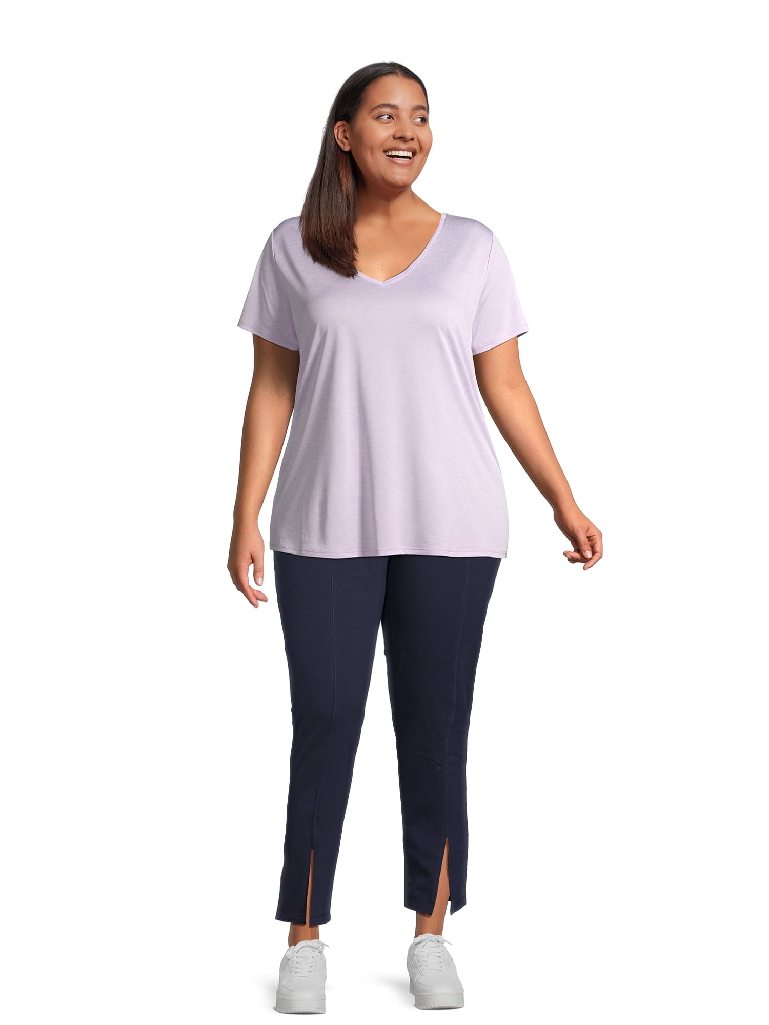 Athletic Works Women's and Women's Plus Front Slit Leggings, Sizes XS-5X
