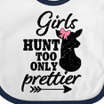 thumbnail image 4 of Inktastic Hunting Girls Hunt Too Only Prettier with Doe and Arrow Girls Baby Bib, 4 of 4
