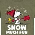 thumbnail image 3 of Peanuts - Snoopy and Woodstock Snow Much Fun - Toddler And Youth Short Sleeve Graphic T-Shirt, 3 of 6