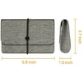 thumbnail image 2 of Fintie PU Leather Storage Pouch Bag Electronics Organizer Case for MacBook Charger/Apple Magic Mouse 2 1 / Power Adapter/External Hard Drive/Solid State Drive/Power Bank/Cables, Denim Gray, 2 of 7