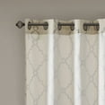 thumbnail image 5 of Madison Park Saratoga Fretwork Print Grommet Top Window Curtain Panel in Beige/Grey, 50"x95", 5 of 5