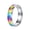 Silver, variant on Rainbow Rings for Women Men Colorful Striped Band Stainless Steel Inlay Couple Simple Dainty Personalized Gift Jewelry Silver 9