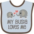 thumbnail image 3 of Inktastic My Busia Loves Me Childs Boys or Girls Baby Bib, 3 of 4